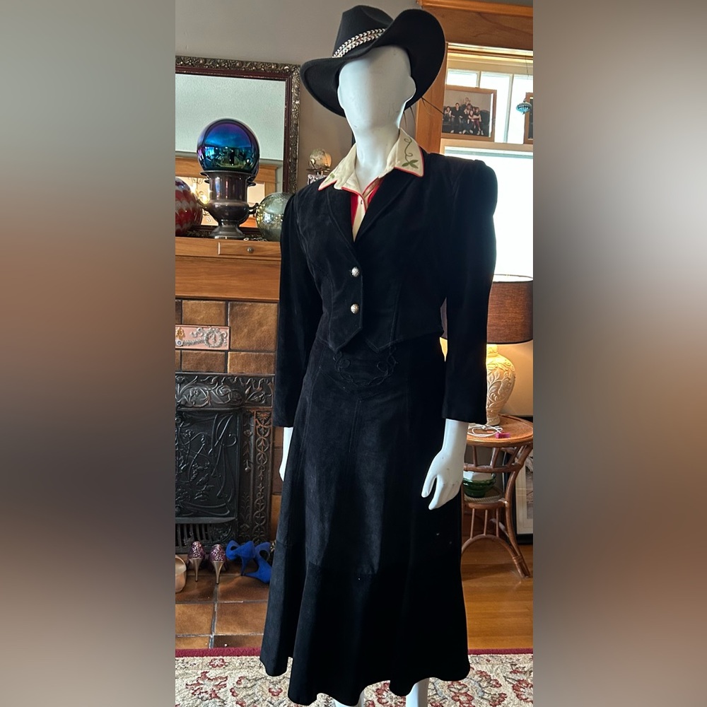 Vintage suede suit